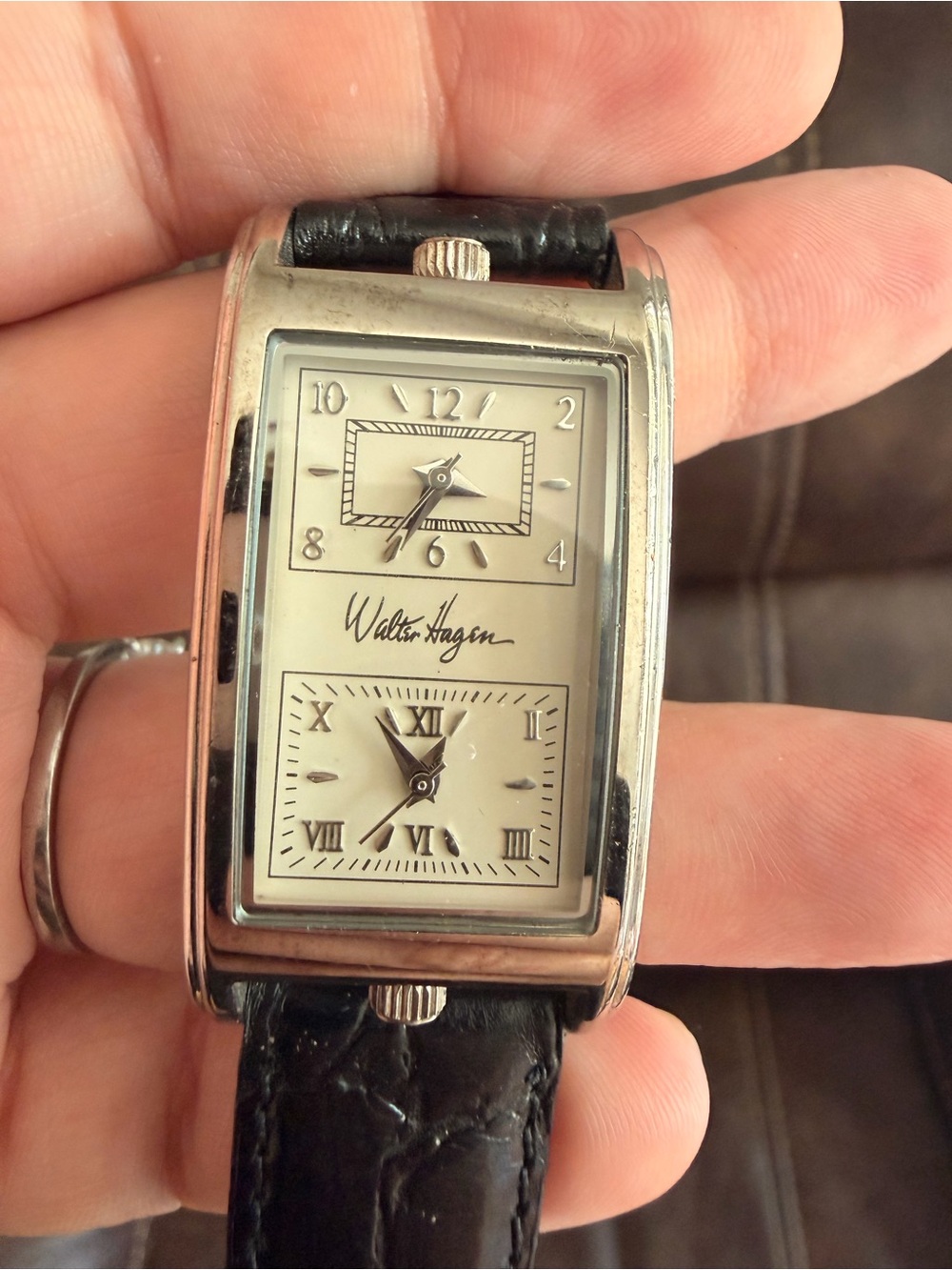 •WALTER HAGEN• Vintage Quartz Watch w/ Dual/Time Keeping (only top working)